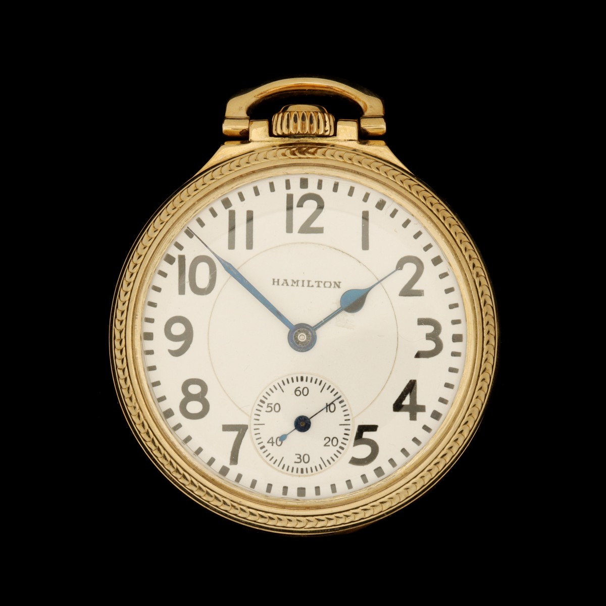 A NICE HAMILTON MODEL 992 RR GRADE POCKET WATCH