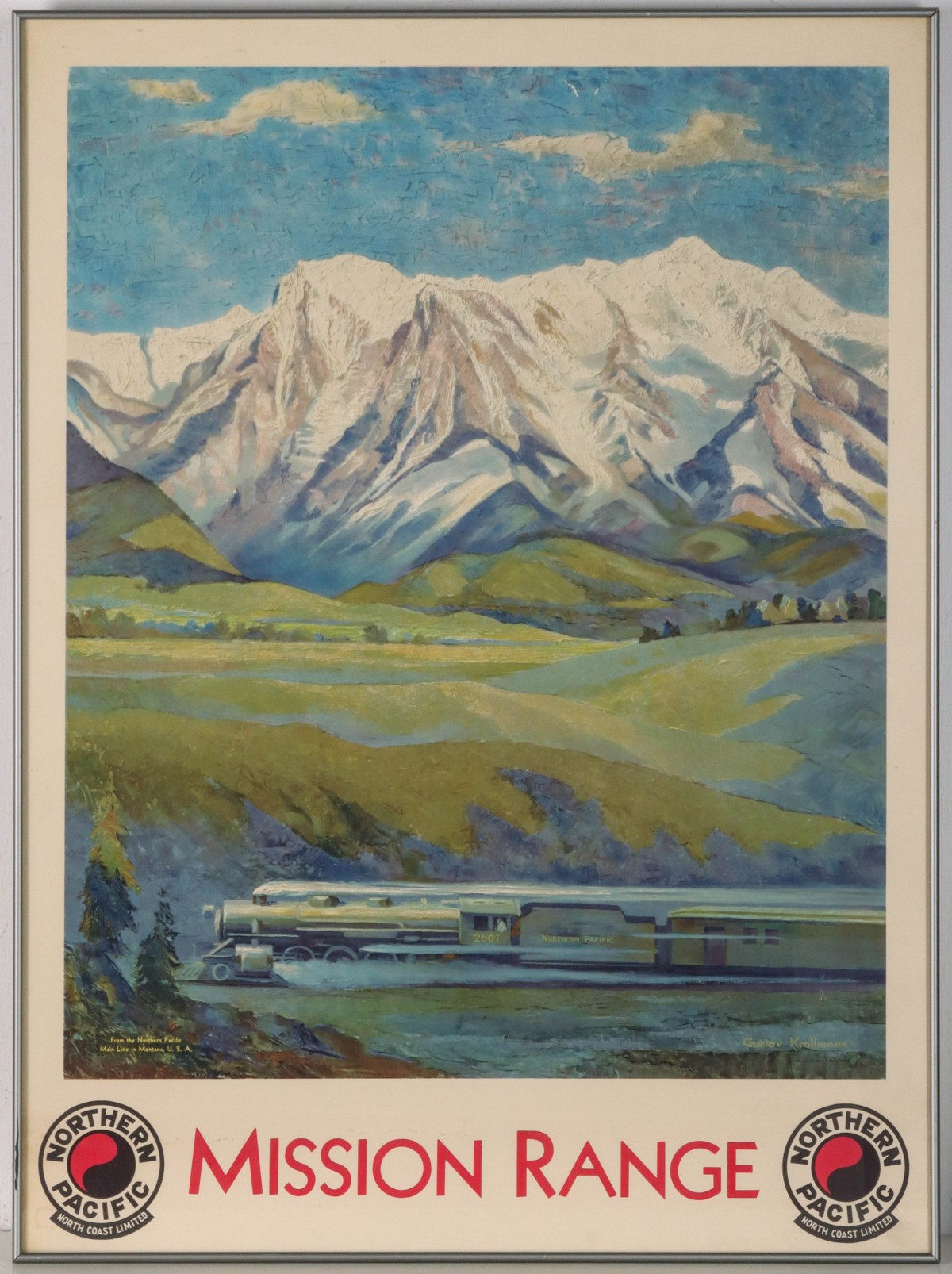 A CIRCA 1930 NORTHERN PACIFIC RR TRAVEL POSTER