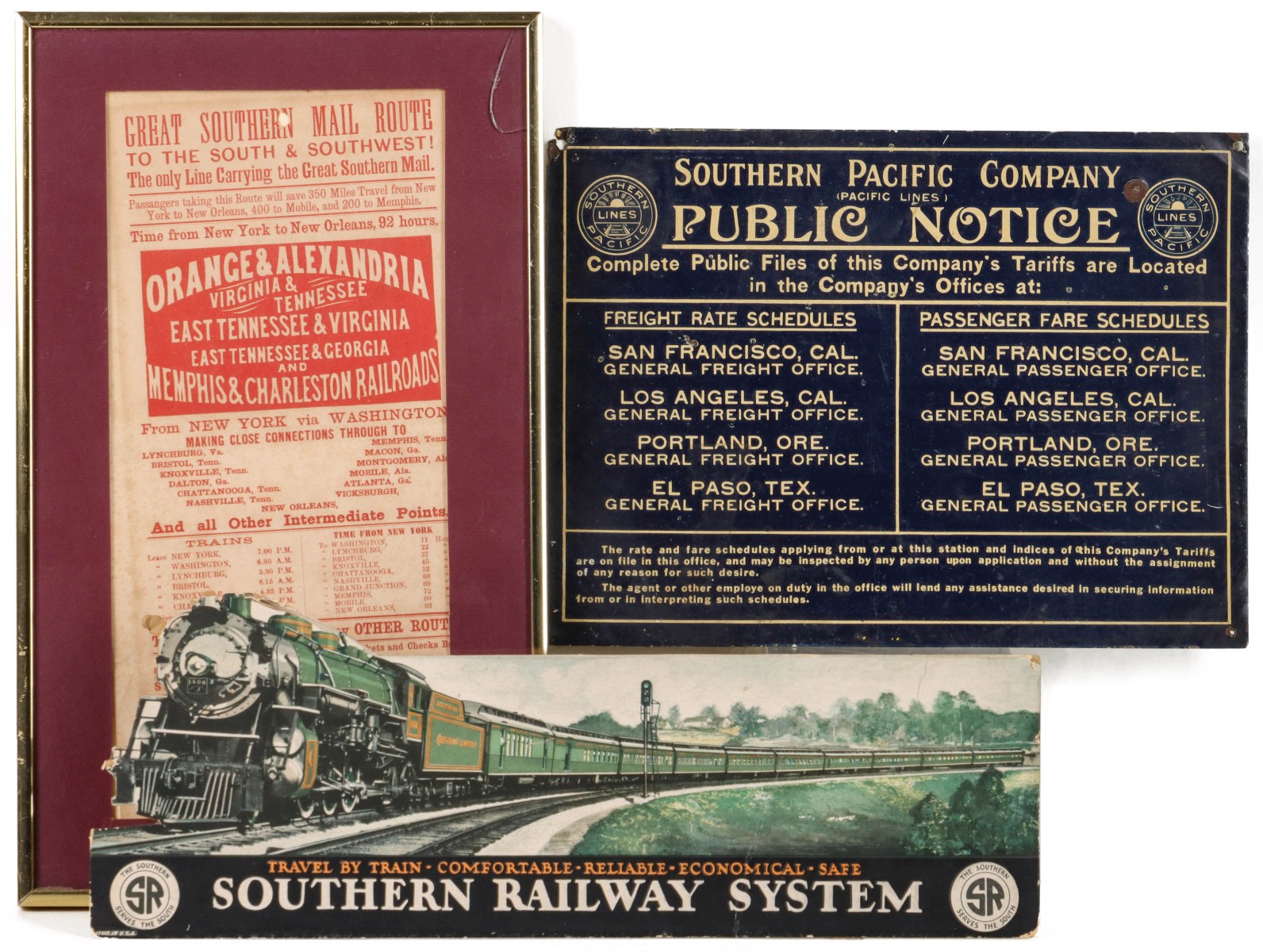 GREAT SOUTHERN MAIL BROADSIDE AND SOUTHERN RAILWAY