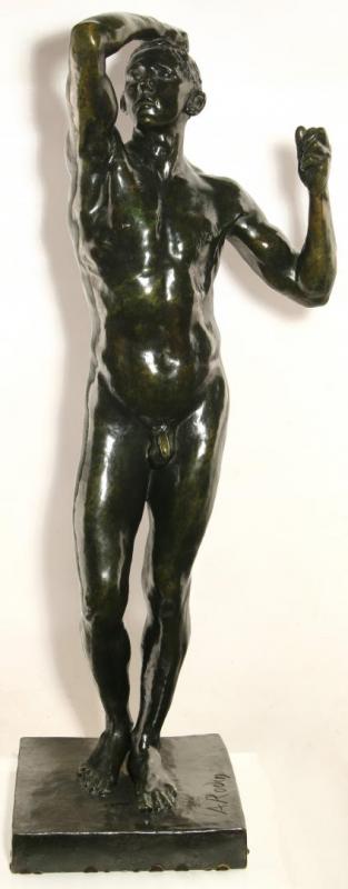 A 20TH CENTURY BRONZE SCULPTURE AFTER RODIN