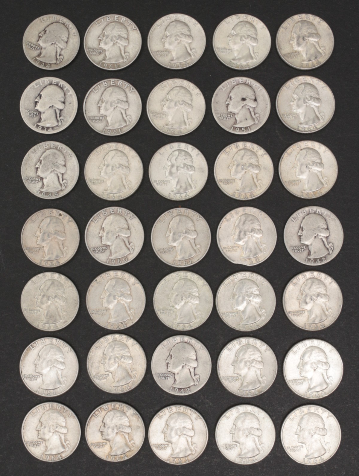 STANDING LIBERTY AND WASHINGTON SILVER QUARTERS