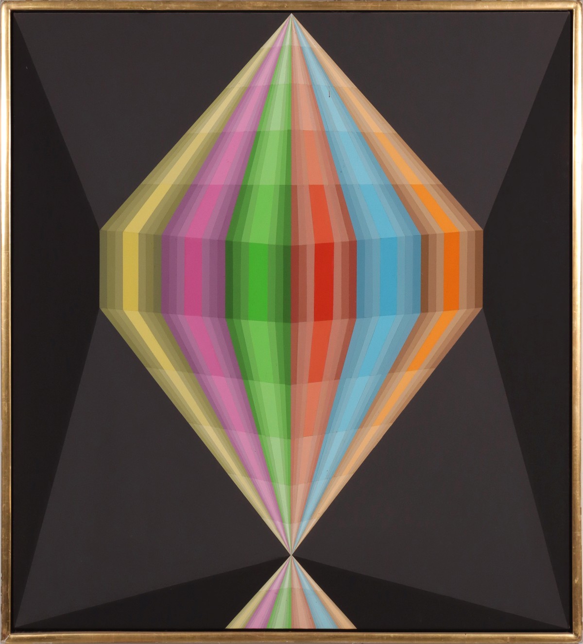 ABE ROTHSTEIN (1908-1999) OP ART OIL ON CANVAS