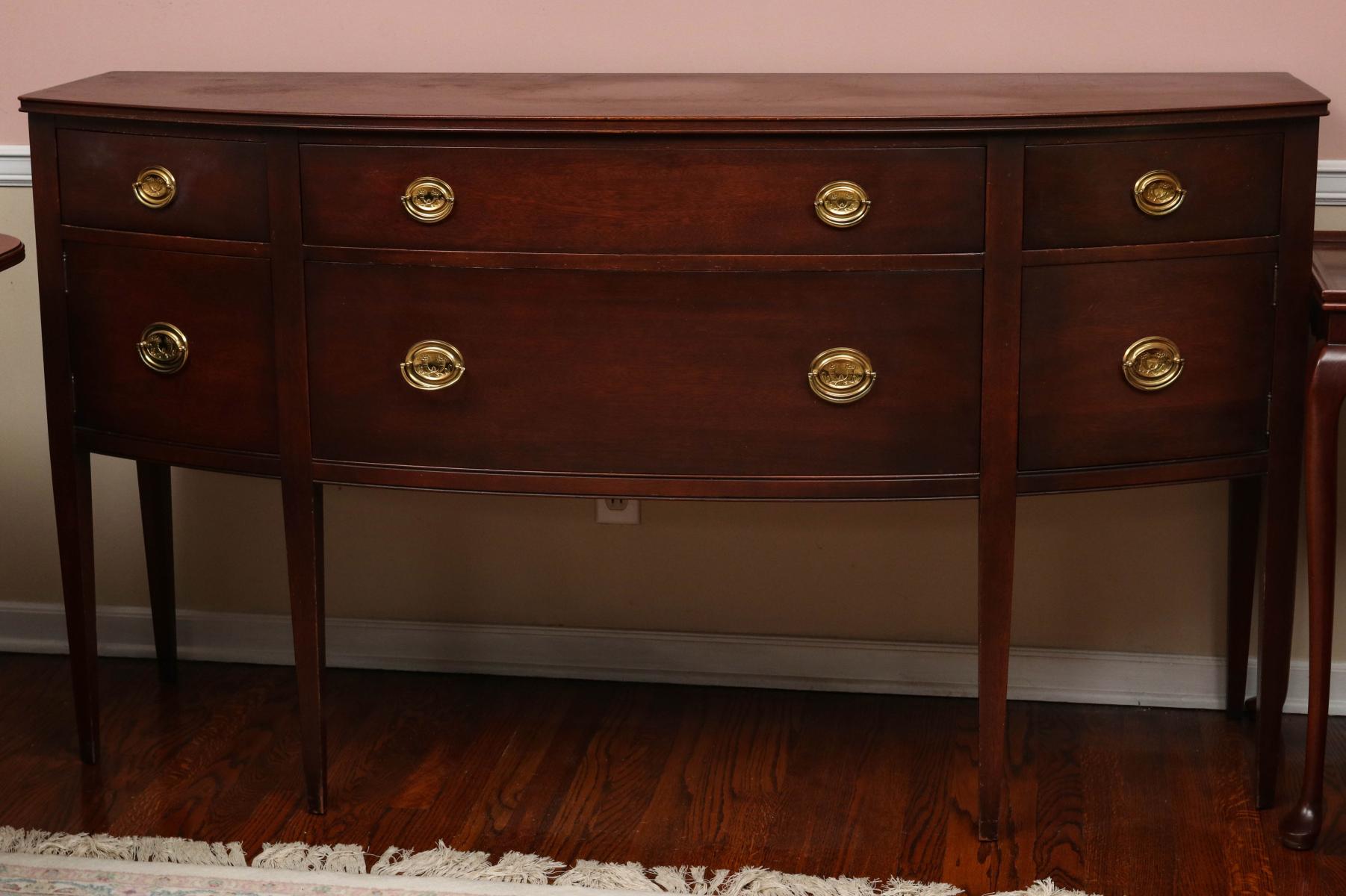 A LATE 20TH C. TOMLINSON MAHOGANY SIDEBOARD