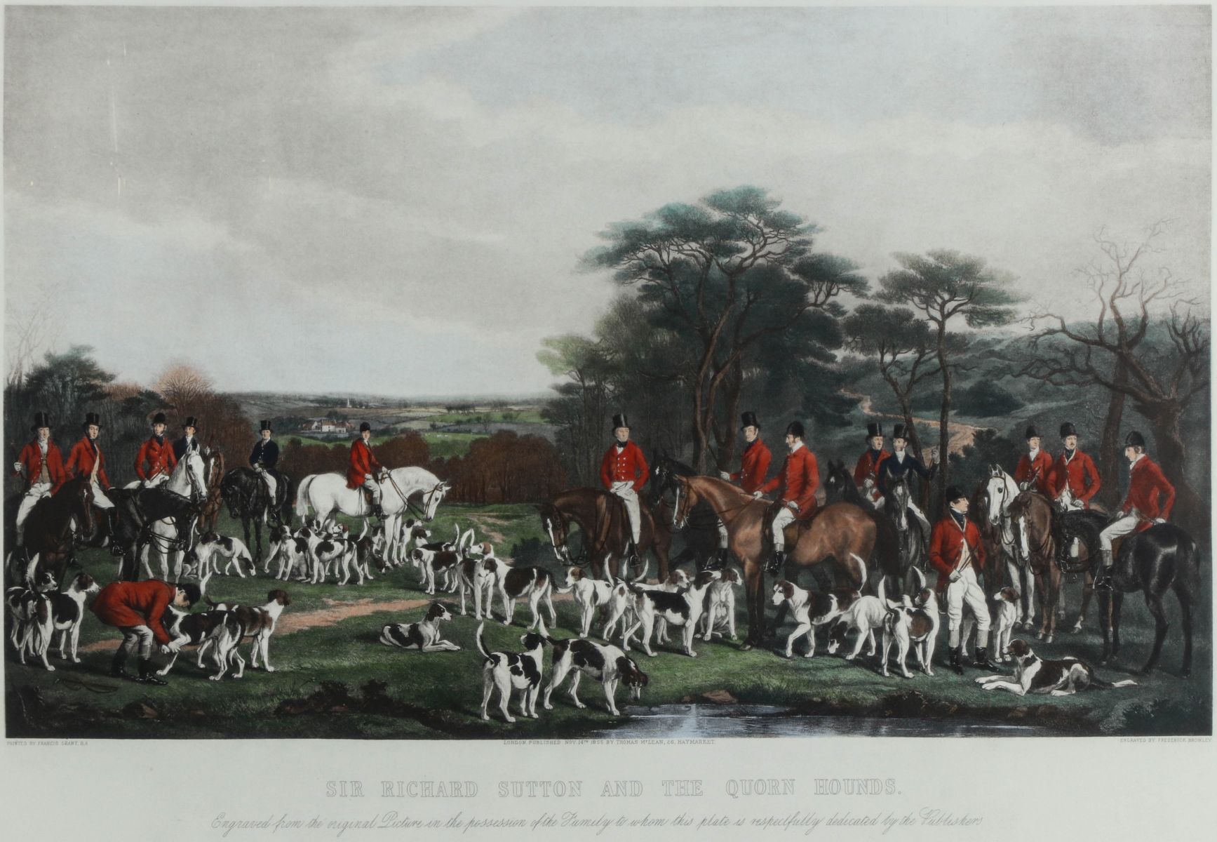 A LATE 20TH CENTURY FOX HUNT PRINT