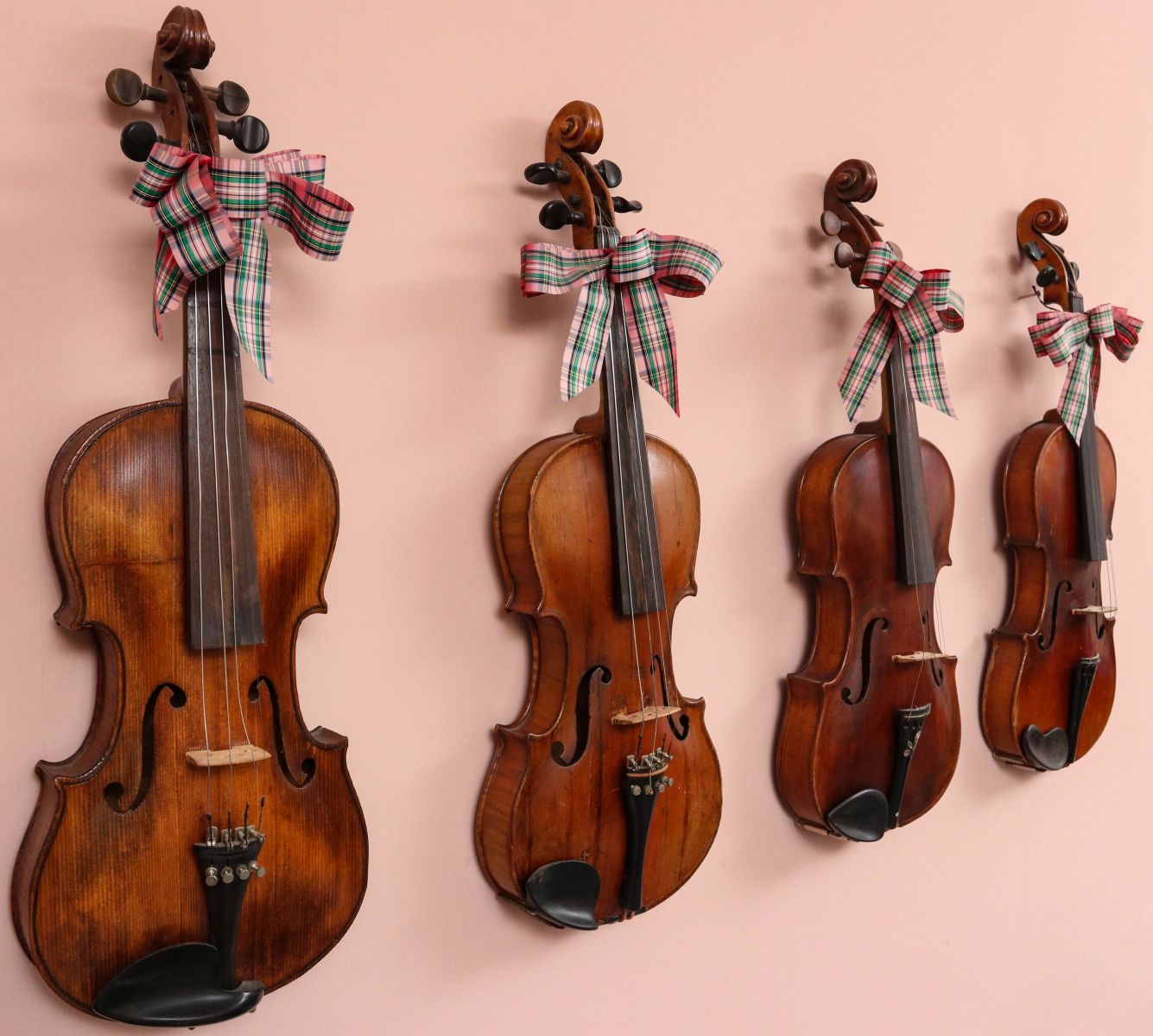 FOUR ANTIQUE VIOLINS