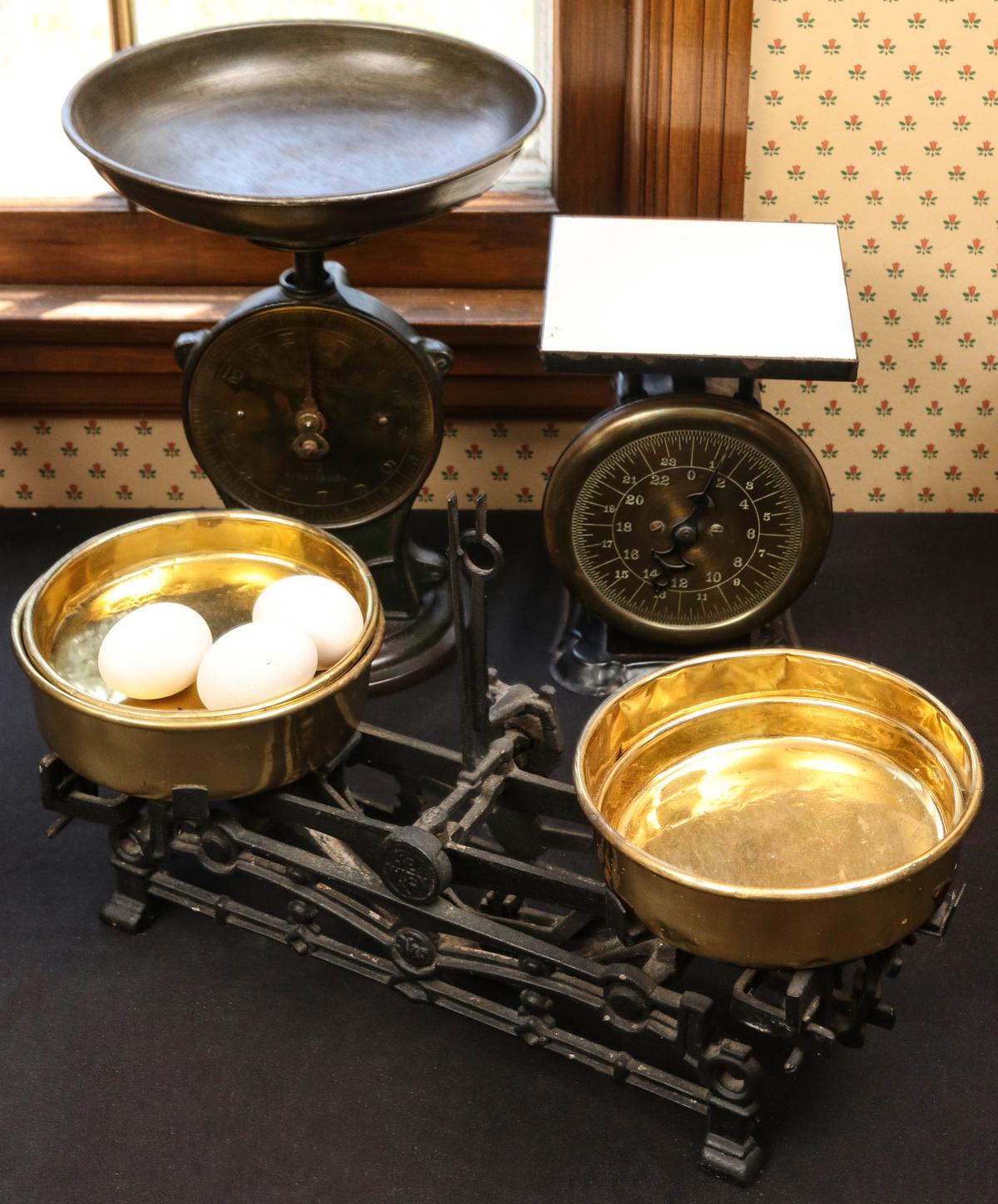 THREE DIFFERENT TYPE ANTIQUE IRON SCALES C. 1870