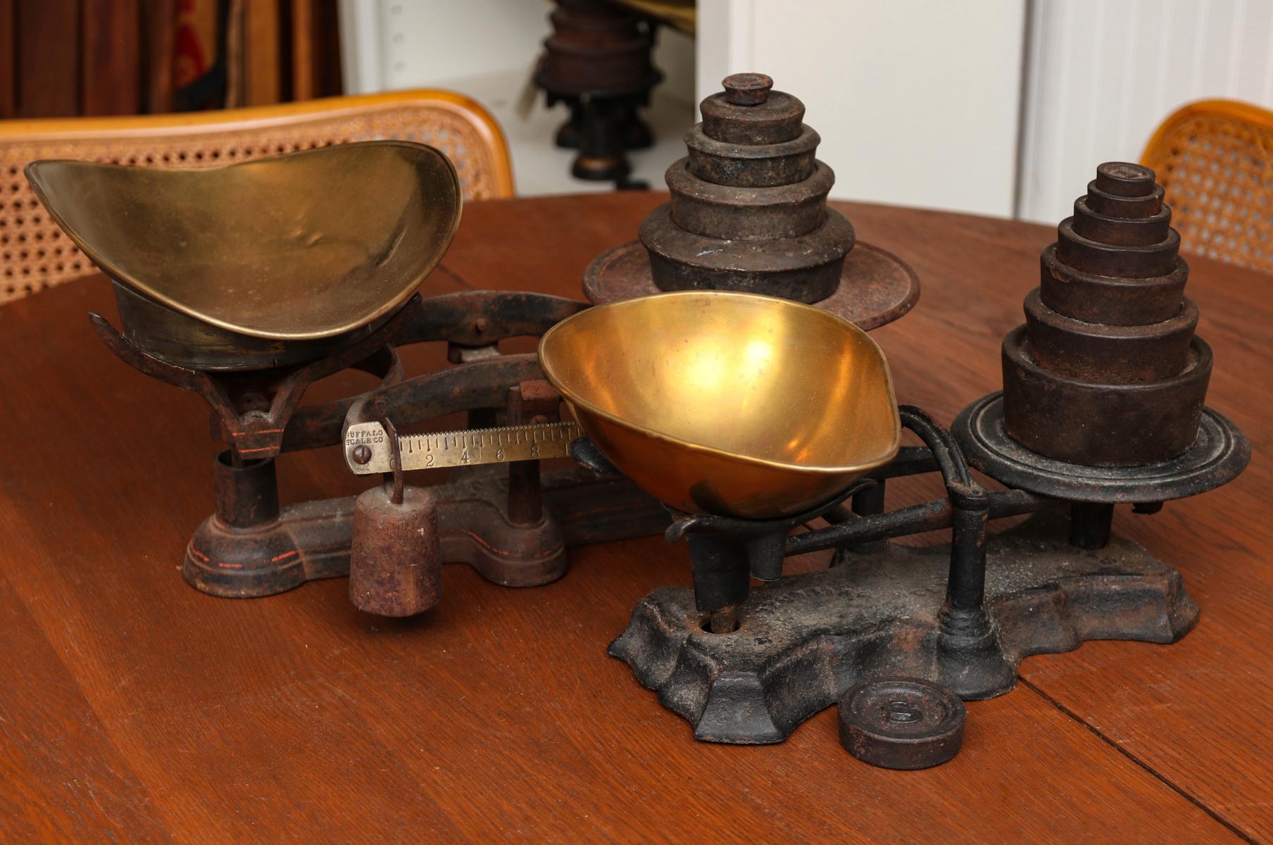 TWO 19TH CENTURY IRON BALANCE SALES