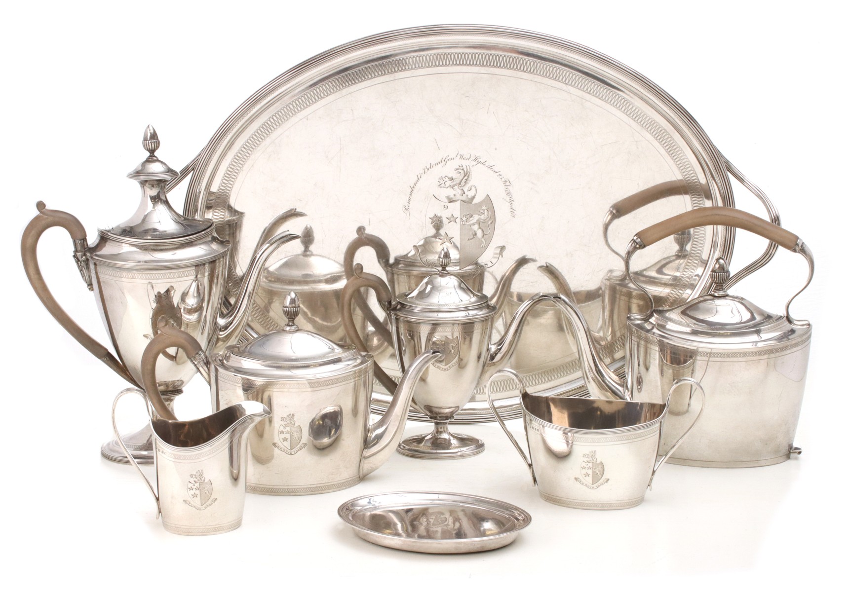 AN 18TH CENTURY LONDON GEORGE III STERLING TEA SET