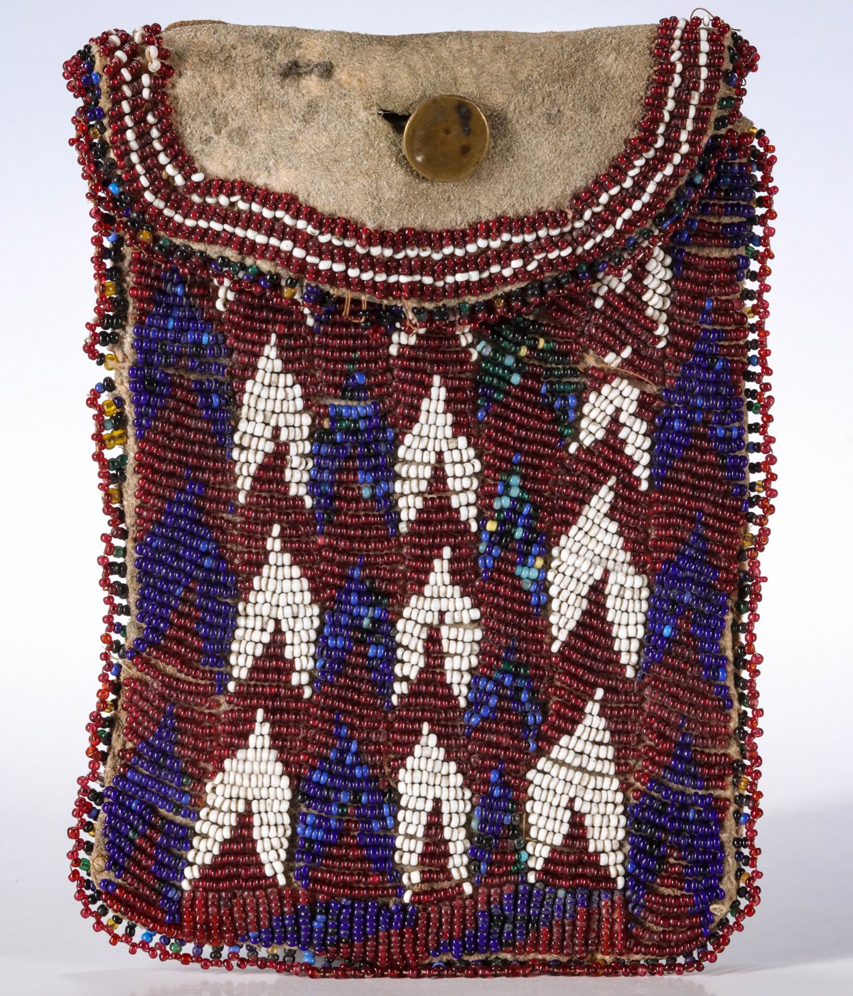 AN APACHE BEADED STRIKE-A-LIGHT POUCH CIRCA 1900