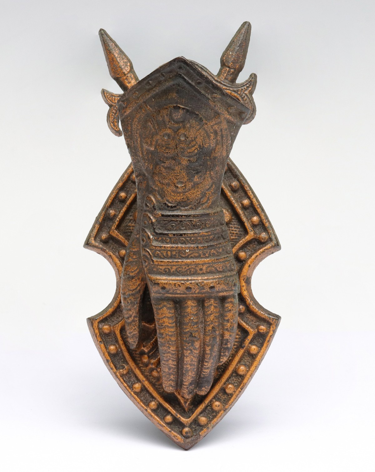 FIGURAL KNIGHT'S GAUNTLET LETTER CLIP 1880-1910