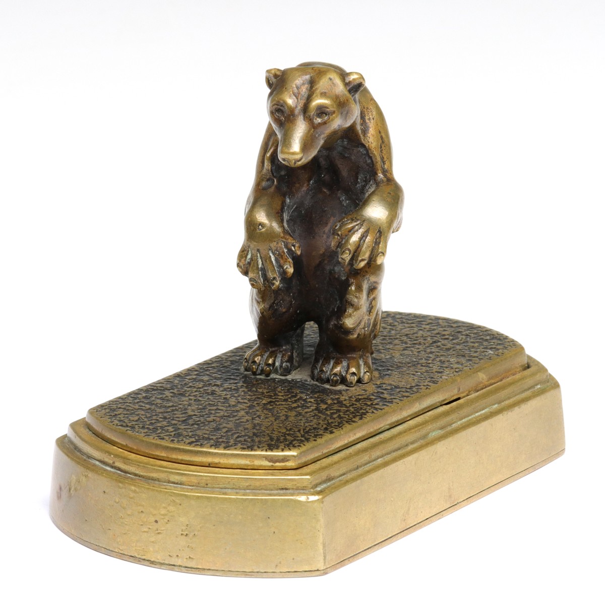 UNUSUAL AUSTRIA BRASS BEAR LETTER CLIP PAPERWEIGHT