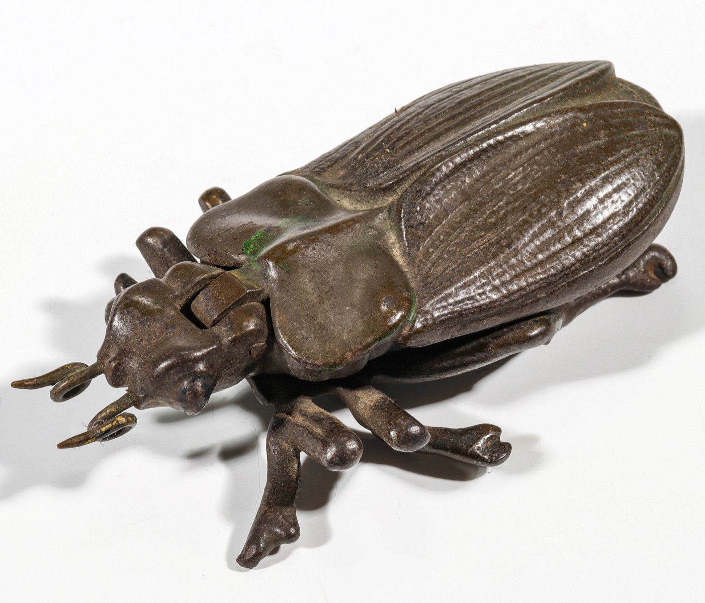 LARGE 1900s CAST IRON BEETLE STOVE TOP MATCH SAFE