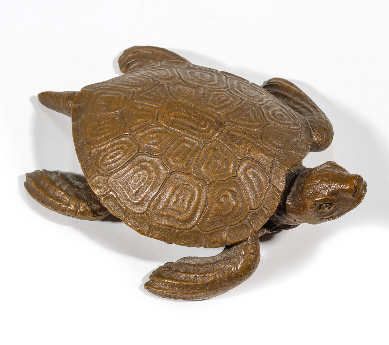 AN UNUSUAL SEA TURTLE MATCH SAFE STRIKER C. 1900