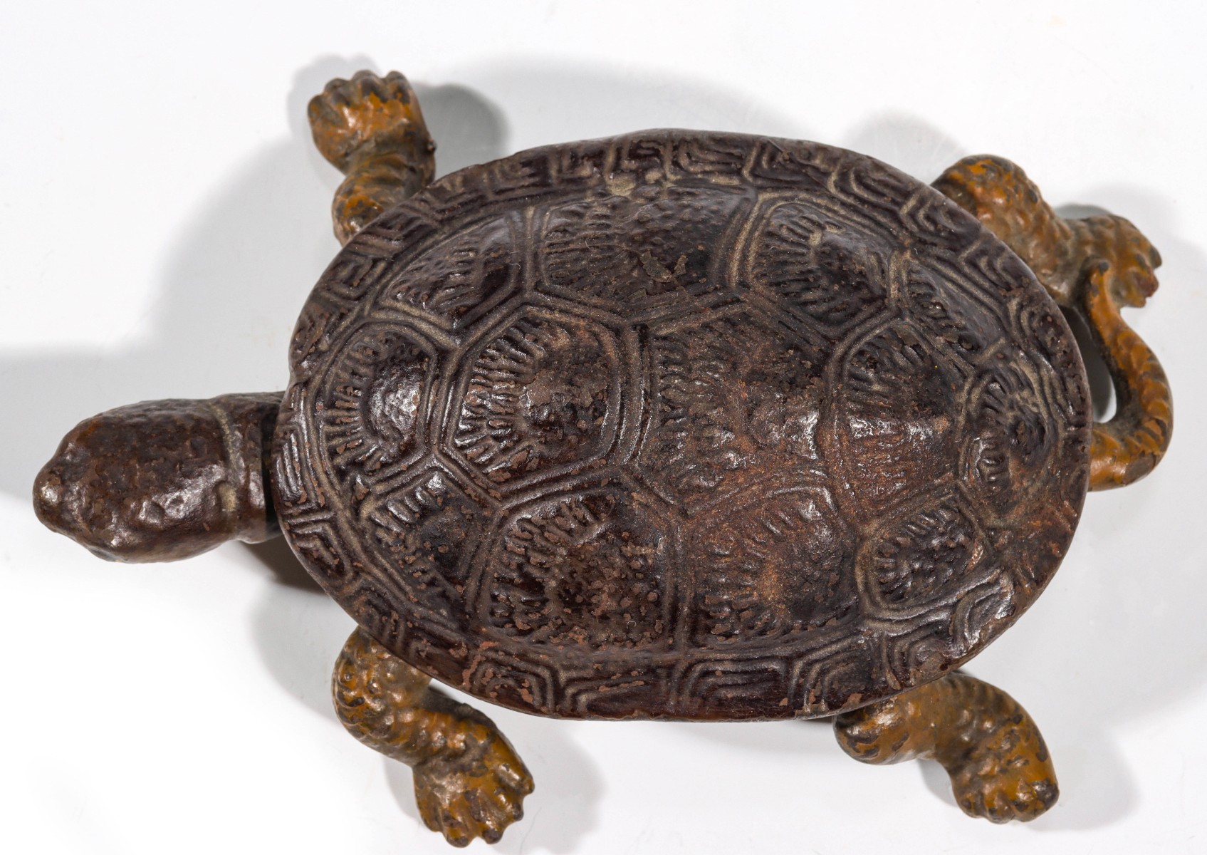 AN IRON TURTLE MATCH SAFE STRIKER CIRCA 1920