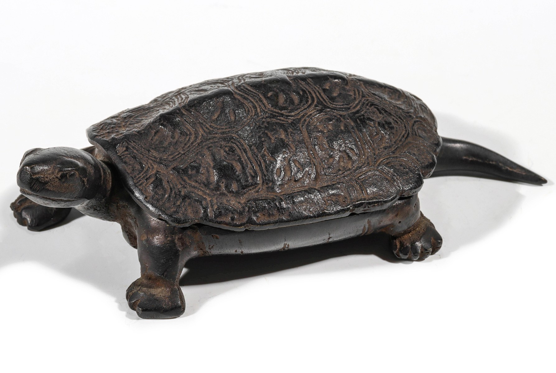 A BRONZE TURTLE MATCH SAFE STRIKER C. 1900