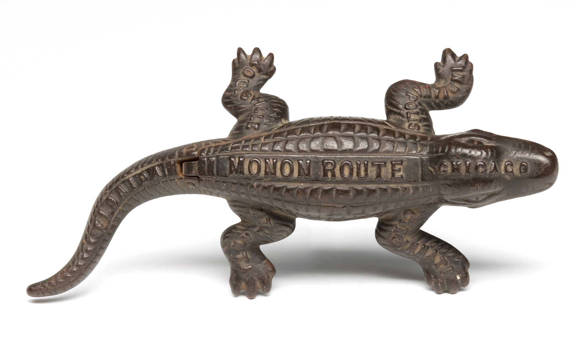 MONON ROUTE RAILROAD IRON ALLIGATOR SAFE C. 1900