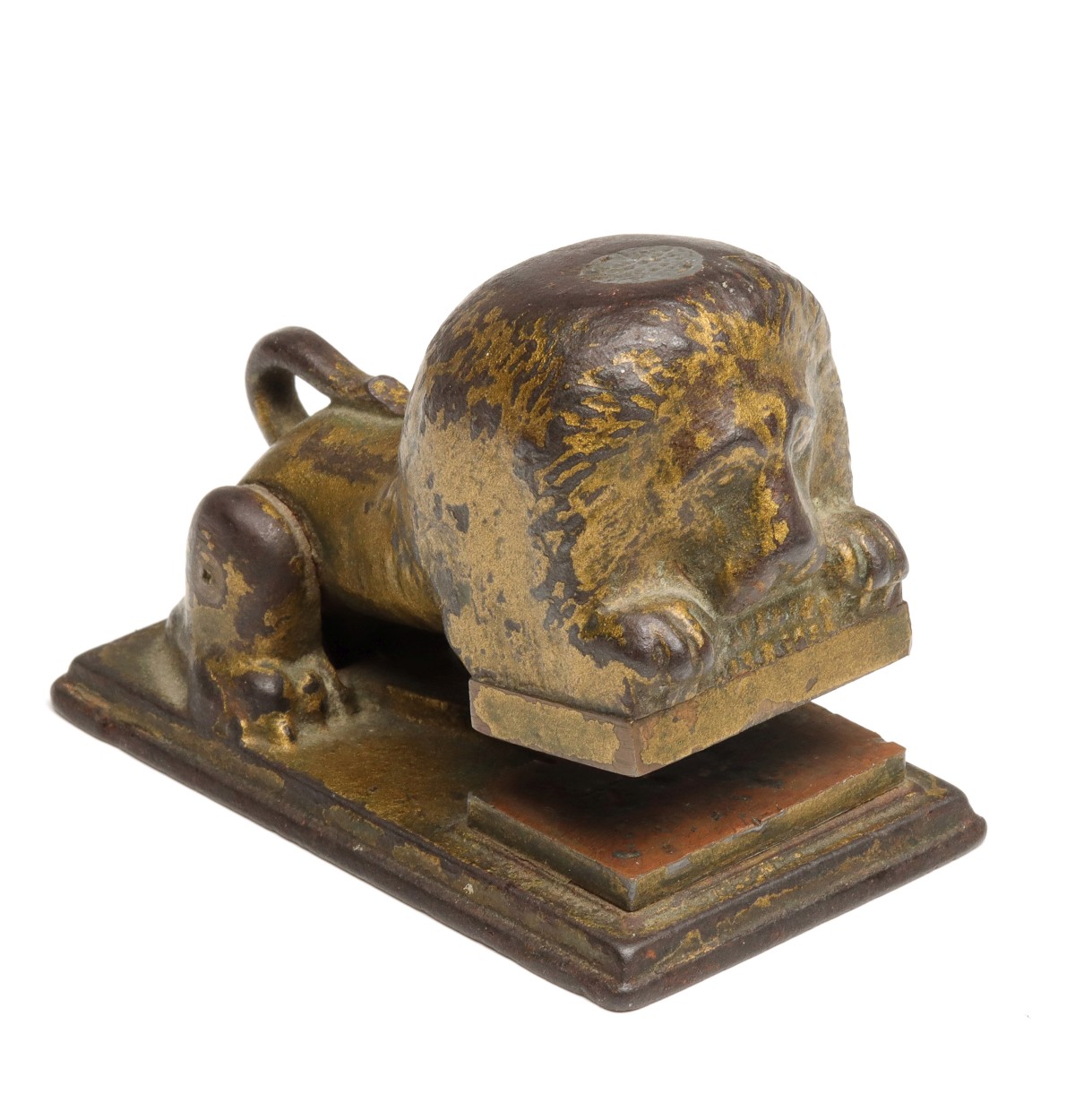 A FIGURAL LION IRON SEAL CIRCA 1890