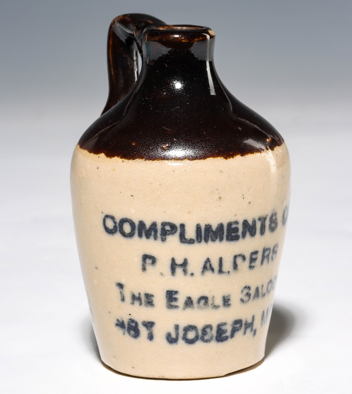 ST JOSEPH MISSOURI STONEWARE MINI JUG