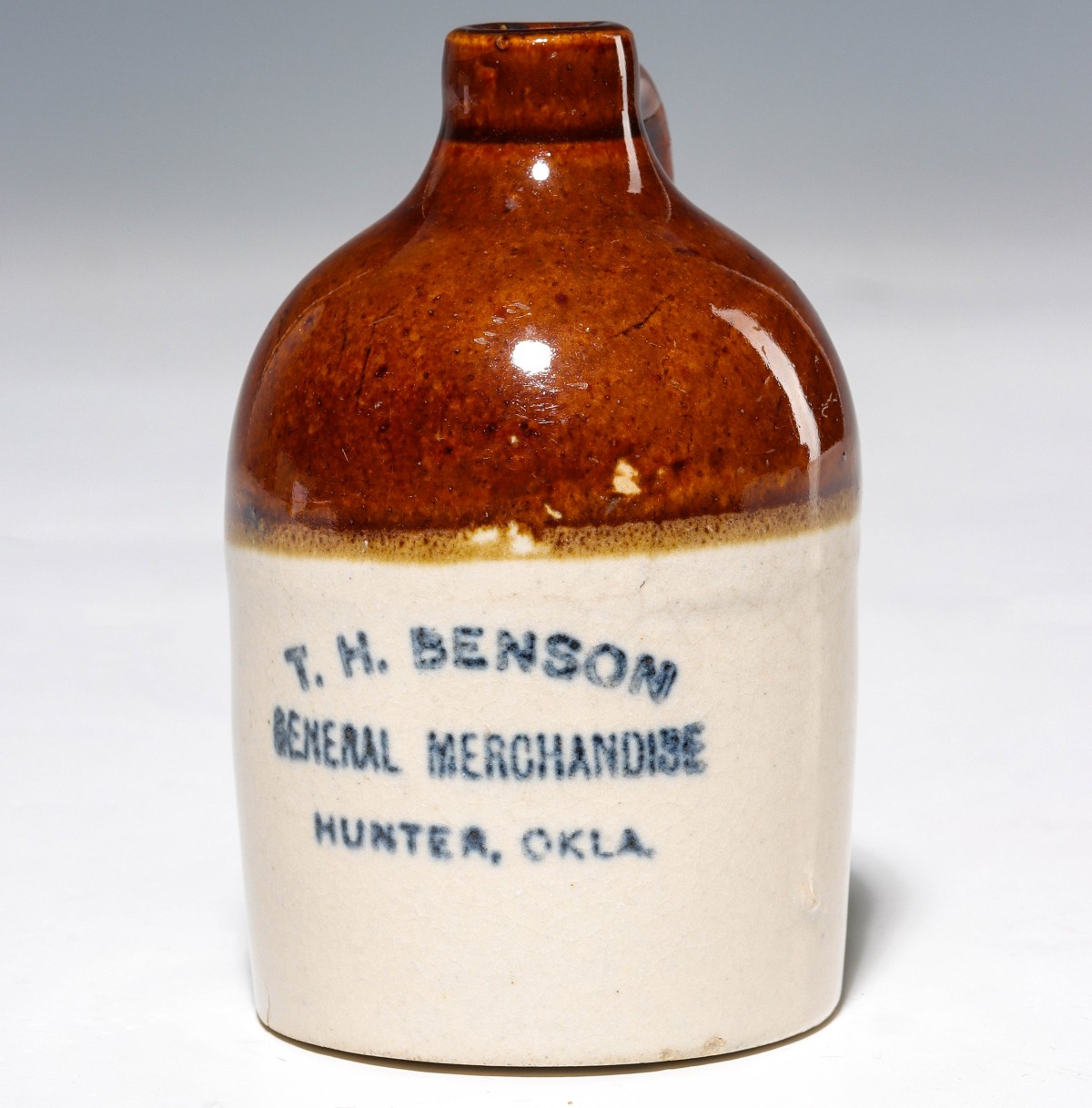 HUNTER OKLAHOMA STONEWARE MINI JUG