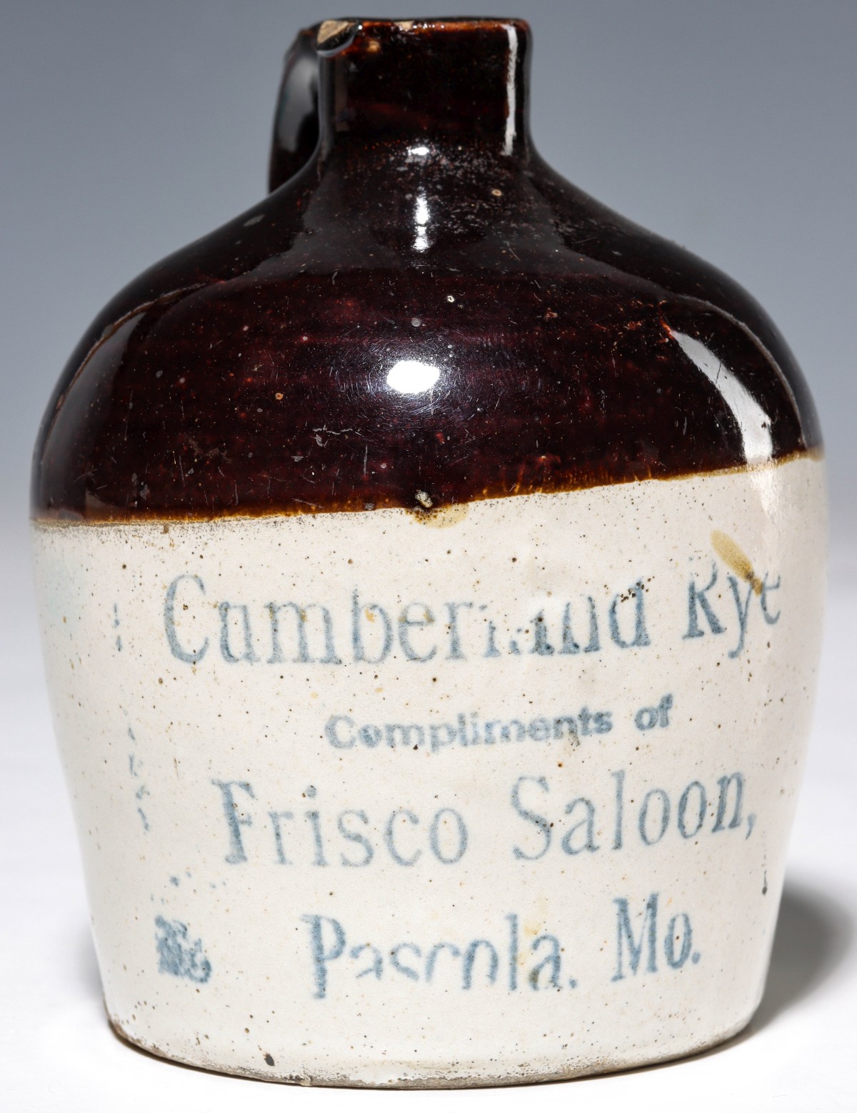 FRISCO SALOON PASCOLA MISSOURI STONEWARE MINI JUG