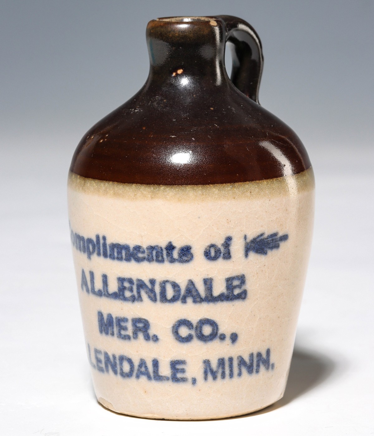 ALLENDALE MINNESOTA STONEWARE MINI JUG