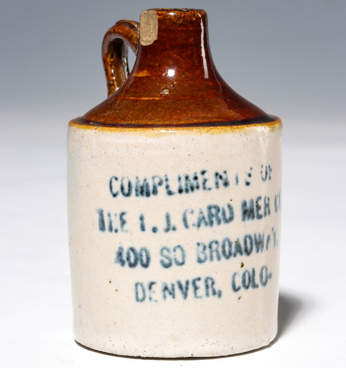 DENVER COLORADO STONEWARE MINI JUG