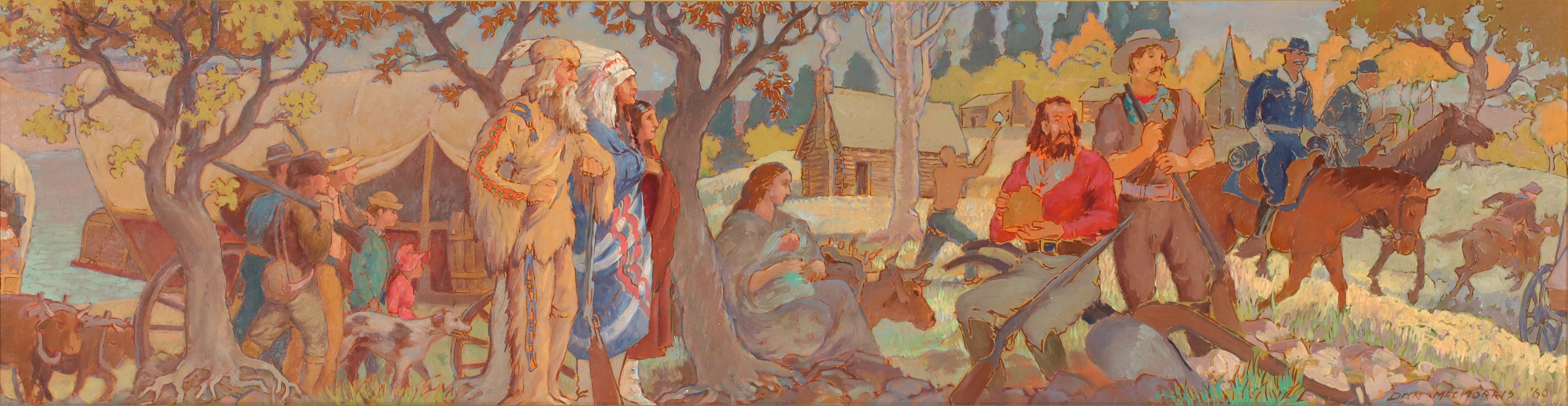 DANIEL MACMORRIS (1893-1981) KC LIBRARY MURAL STUDY