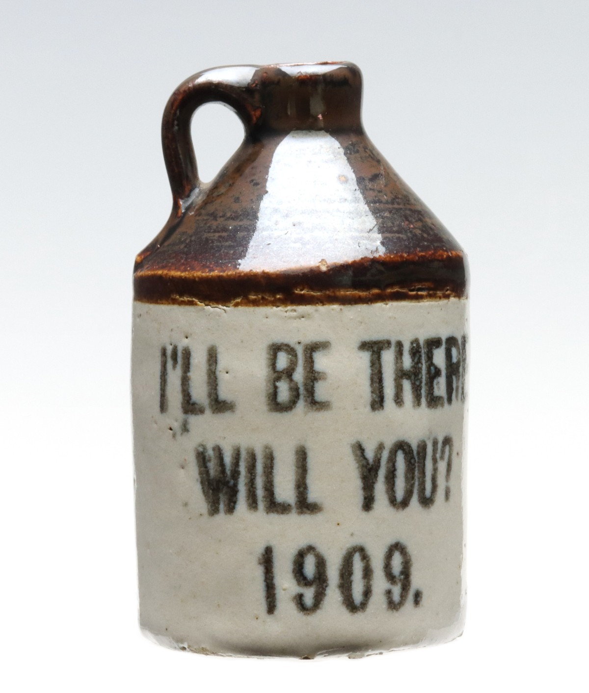 LOUISVILLE KENTUCKY FRATERNAL 1909 STONEWARE MINI JUG