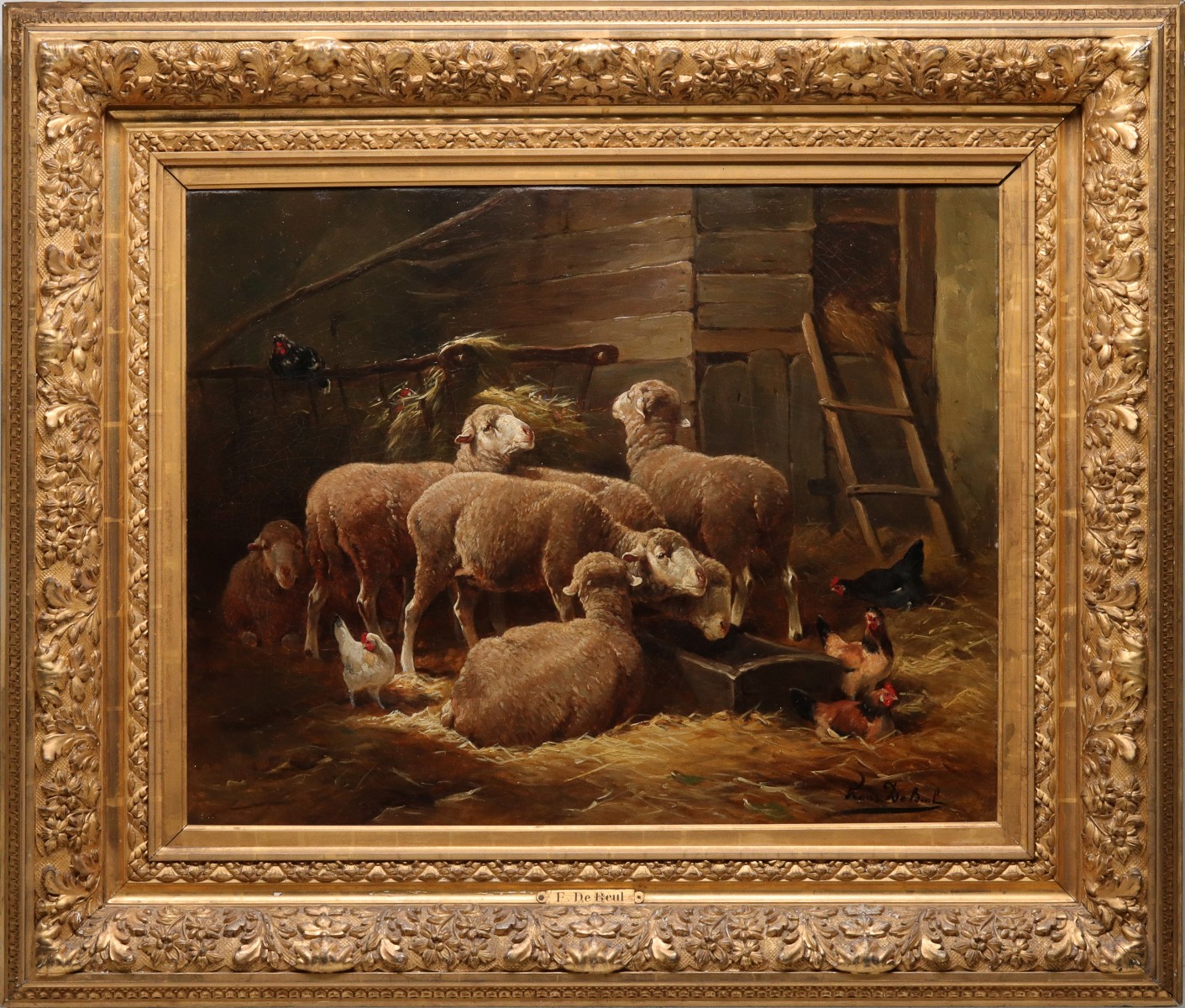 FRANZ DE BEUL (1849-1919) OIL ON CANVAS PASTORAL