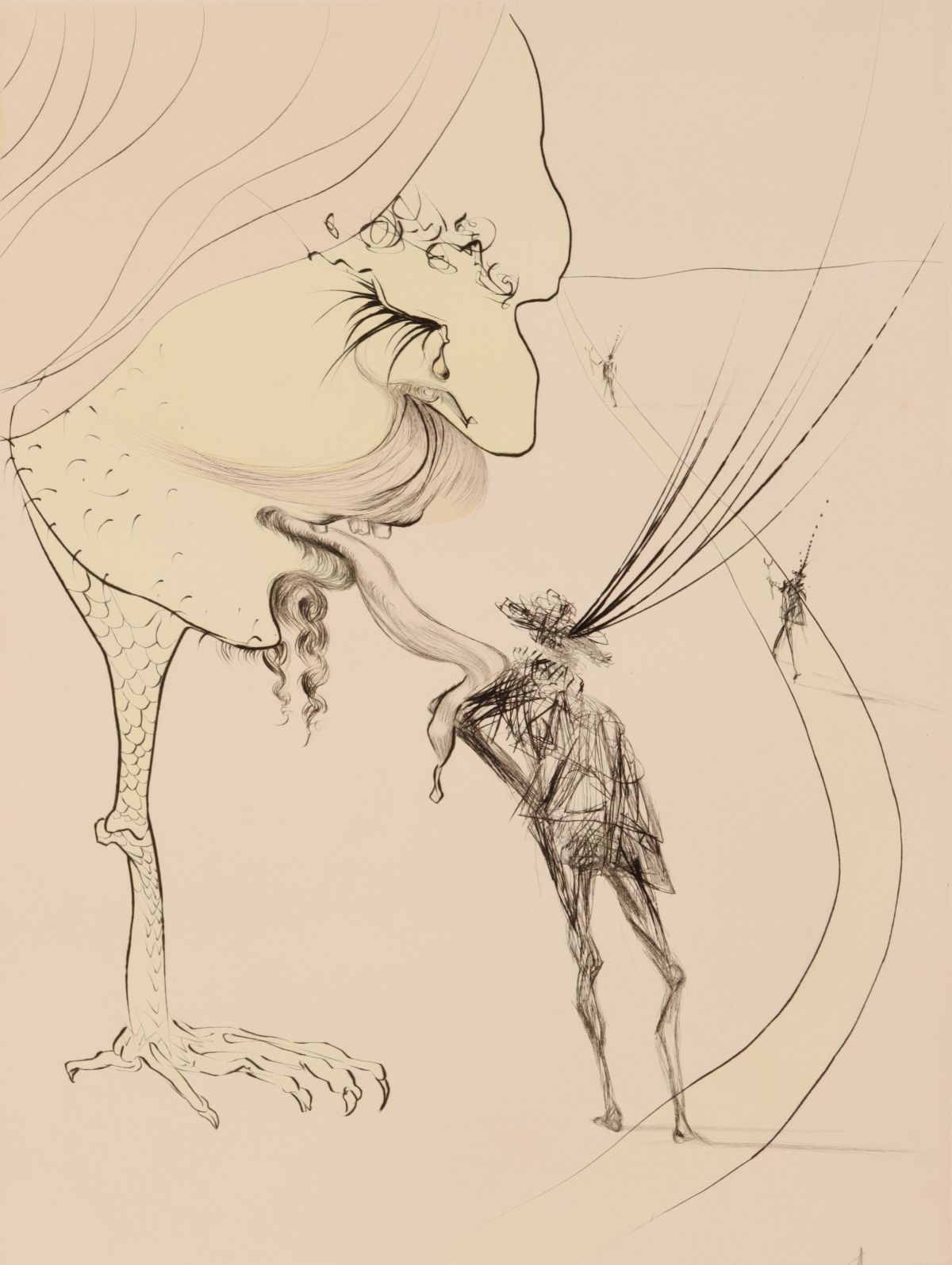 SALVADOR DALI (1904-1989) PENCIL SIGNED ETCHING