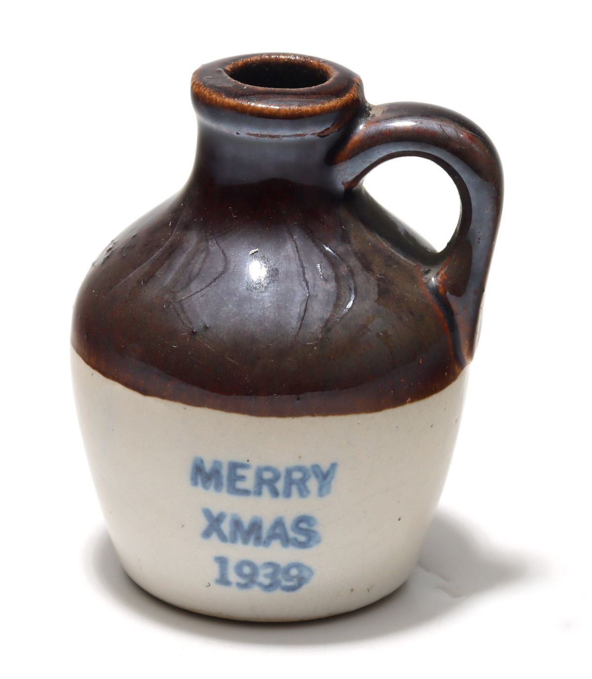 UHL POTTERY 1939 MERRY XMAS MINIATURE JUG