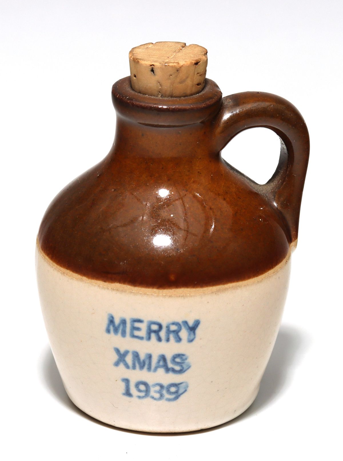 UHL POTTERY 1939 MERRY XMAS MINIATURE JUG