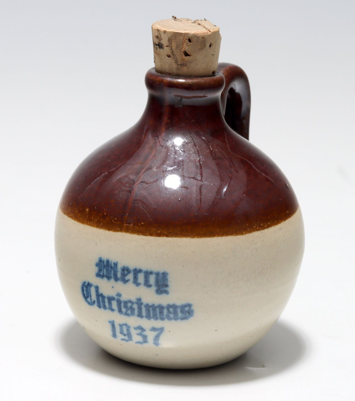 UHL POTTERY 1937 MERRY CHRISTMAS MINIATURE JUG