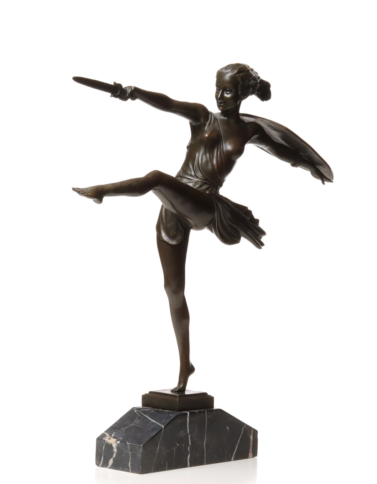 ART DECO STYLE BRONZE SCULPTURE AFTER PIERRE LE FAGUAYS