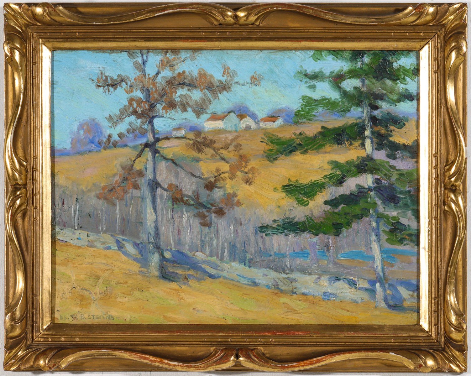 EDITH B. STEVENS (1898-1931) OIL ON ARTIST'S BOARD