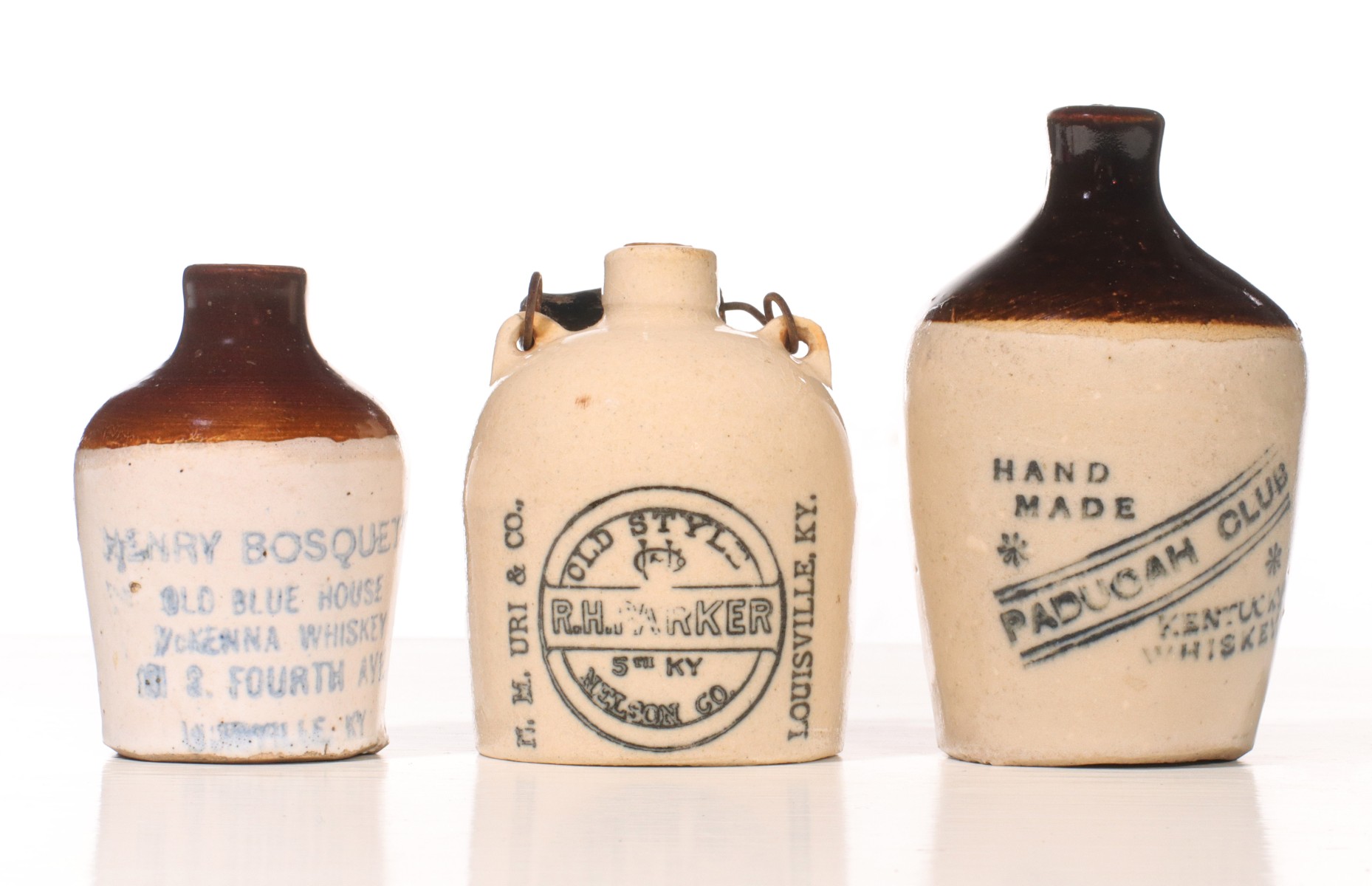 KENTUCKY WHISKEY STONEWARE MINI JUGS