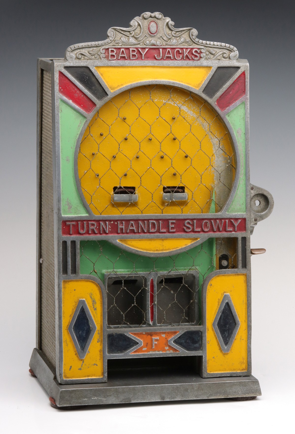 A 1930s 'BABY JACKS' 1 CENT COIN FLIP TRADE STIMULATOR