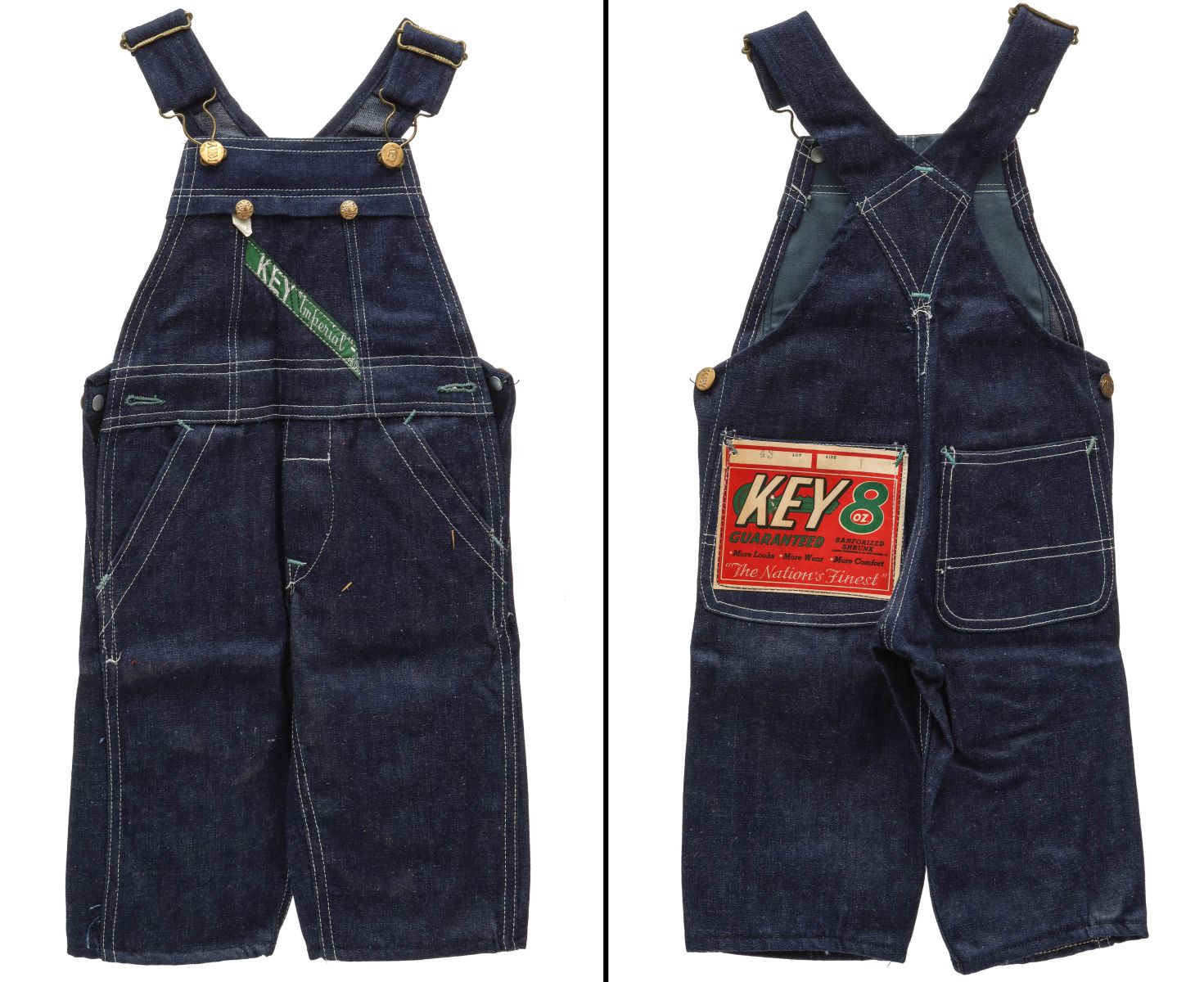 RARE UNWORN CHILD'S SIZE #1 KEY OVERALLS CIRCA 1960