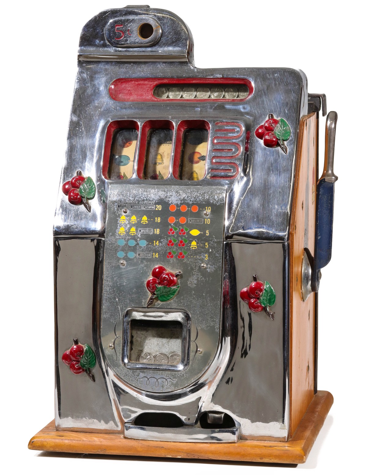 A MILLS BLACK CHERRY 5CENT SLOT MACHINE
