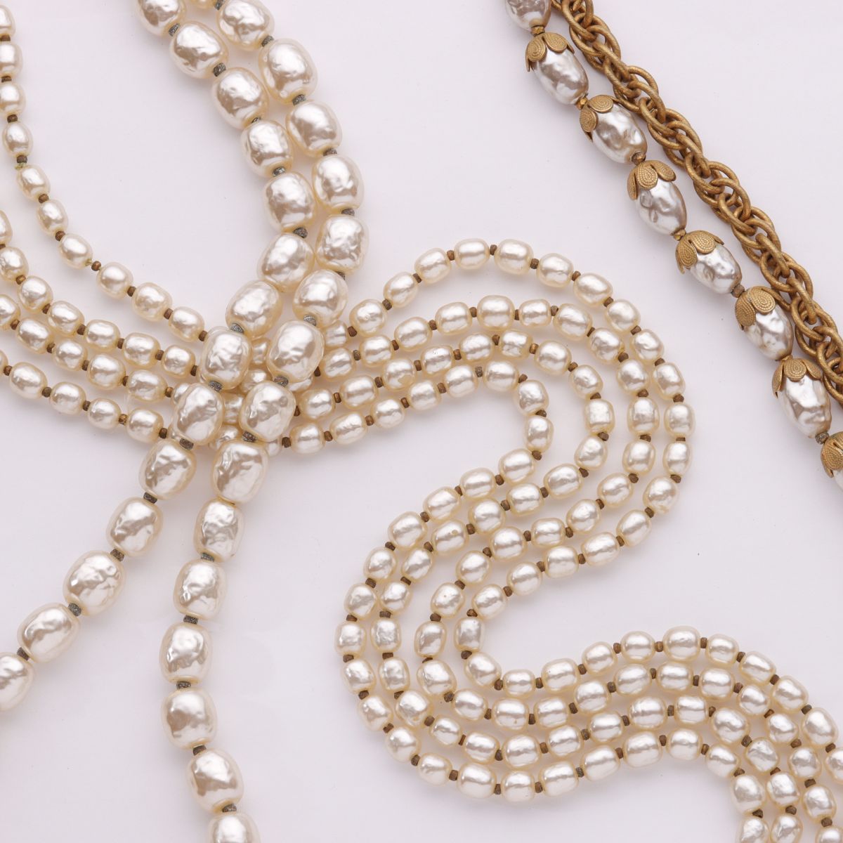 MIRIAM HASKELL FAUX PEARLS, INCLUDING 60-INCH ROPE