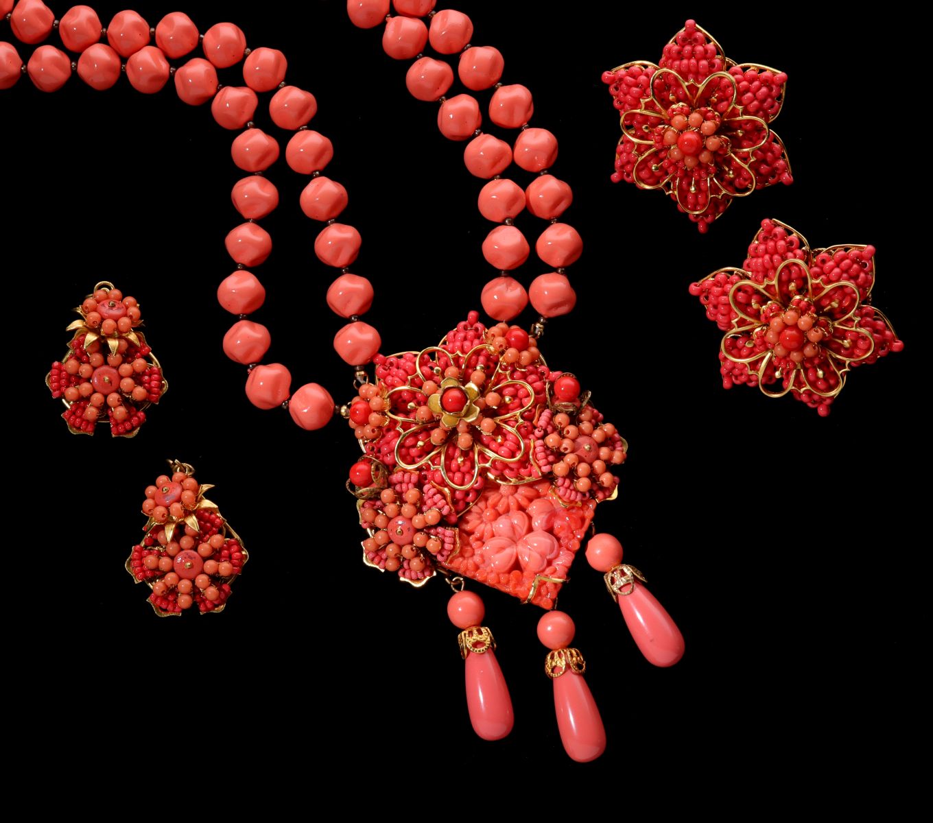 STANLEY HAGLER - IAN ST. GIELAR NECKLACE AND EARRINGS