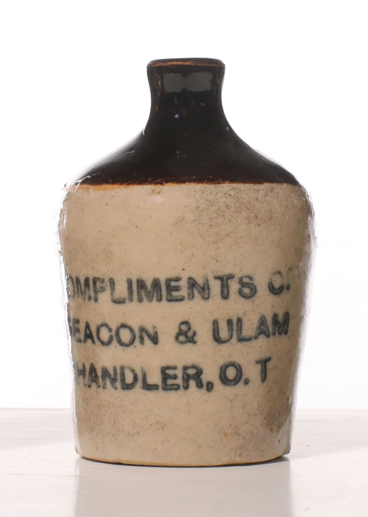 OKLAHOMA TERRITORY STONEWARE MINI JUG WITHOUT HANDLE