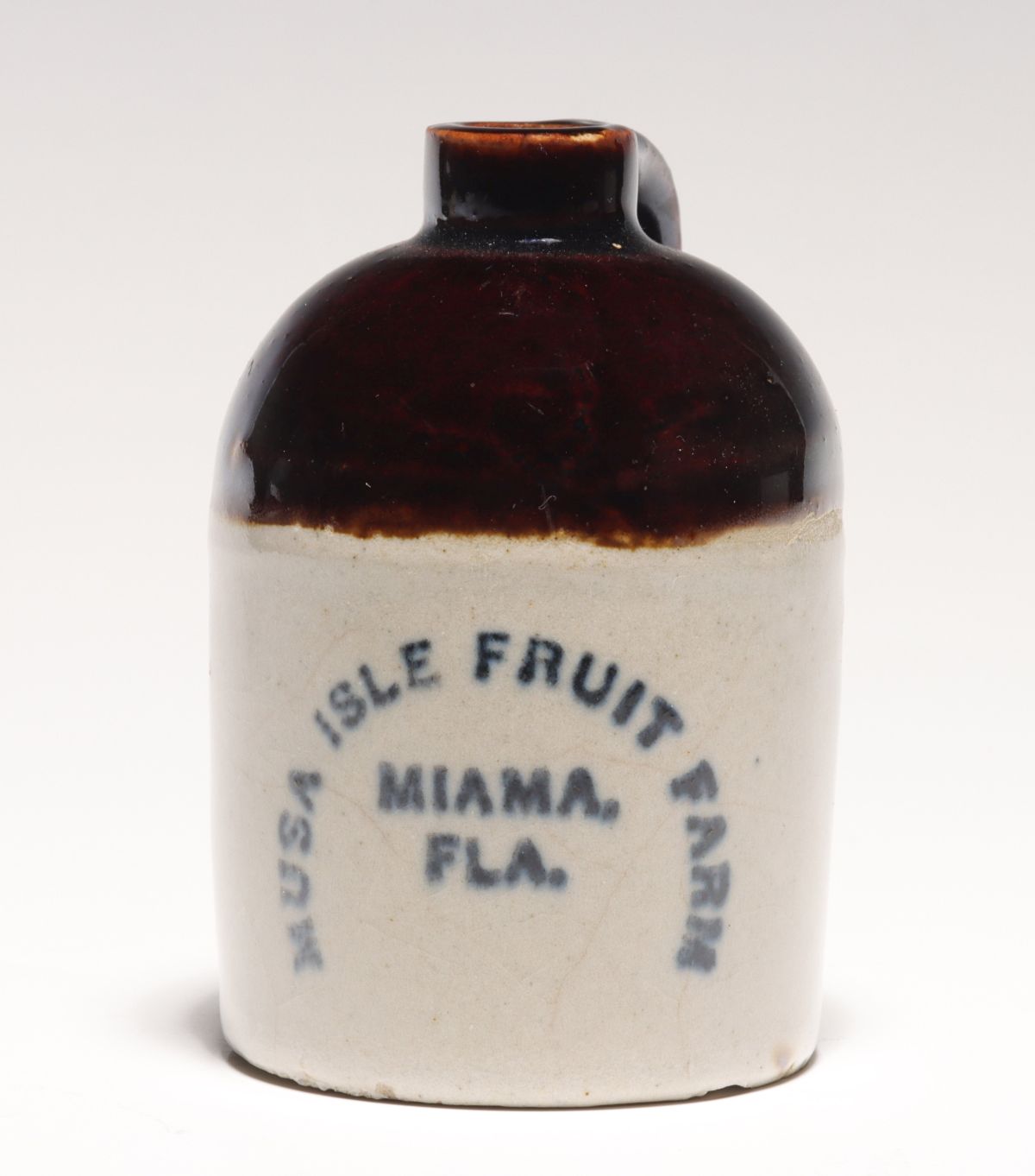 A MIAMI FLORIDA MUSA ISLE FRUIT FARM STONEWARE MINI JUG