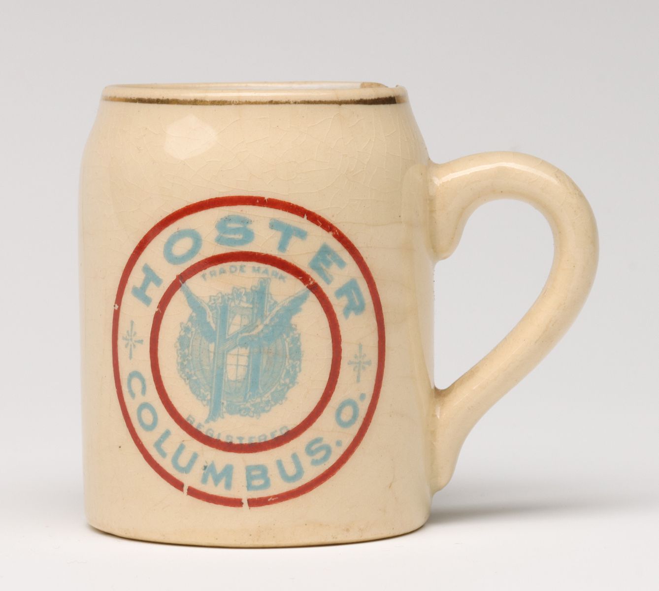 HOSTER BEER COLUMBUS OHIO PRE-PROHIBITION STRIKER MUG