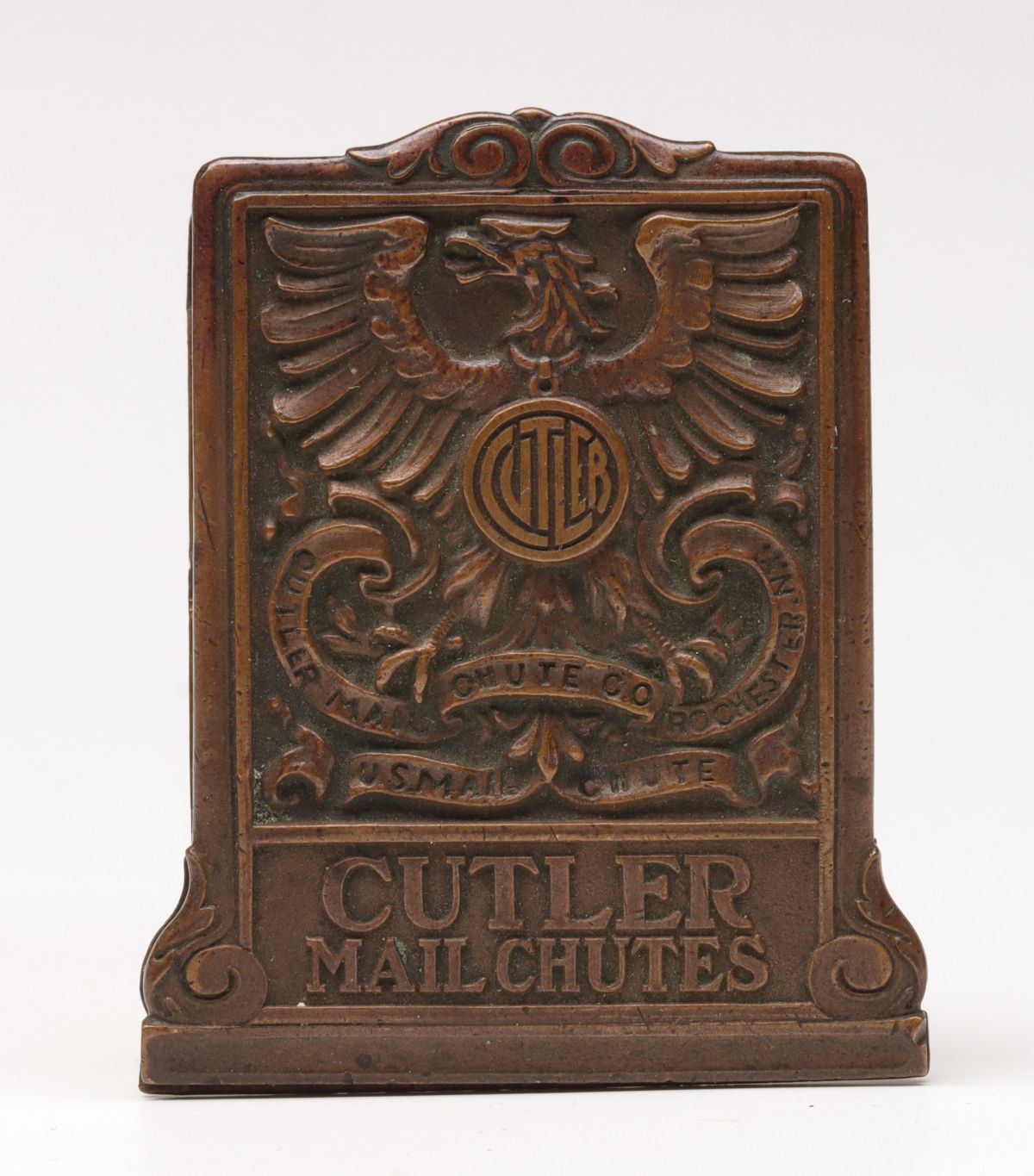 A BRONZE BILL CLIP FOR CUTLER MAIL CHUTES C. 1920