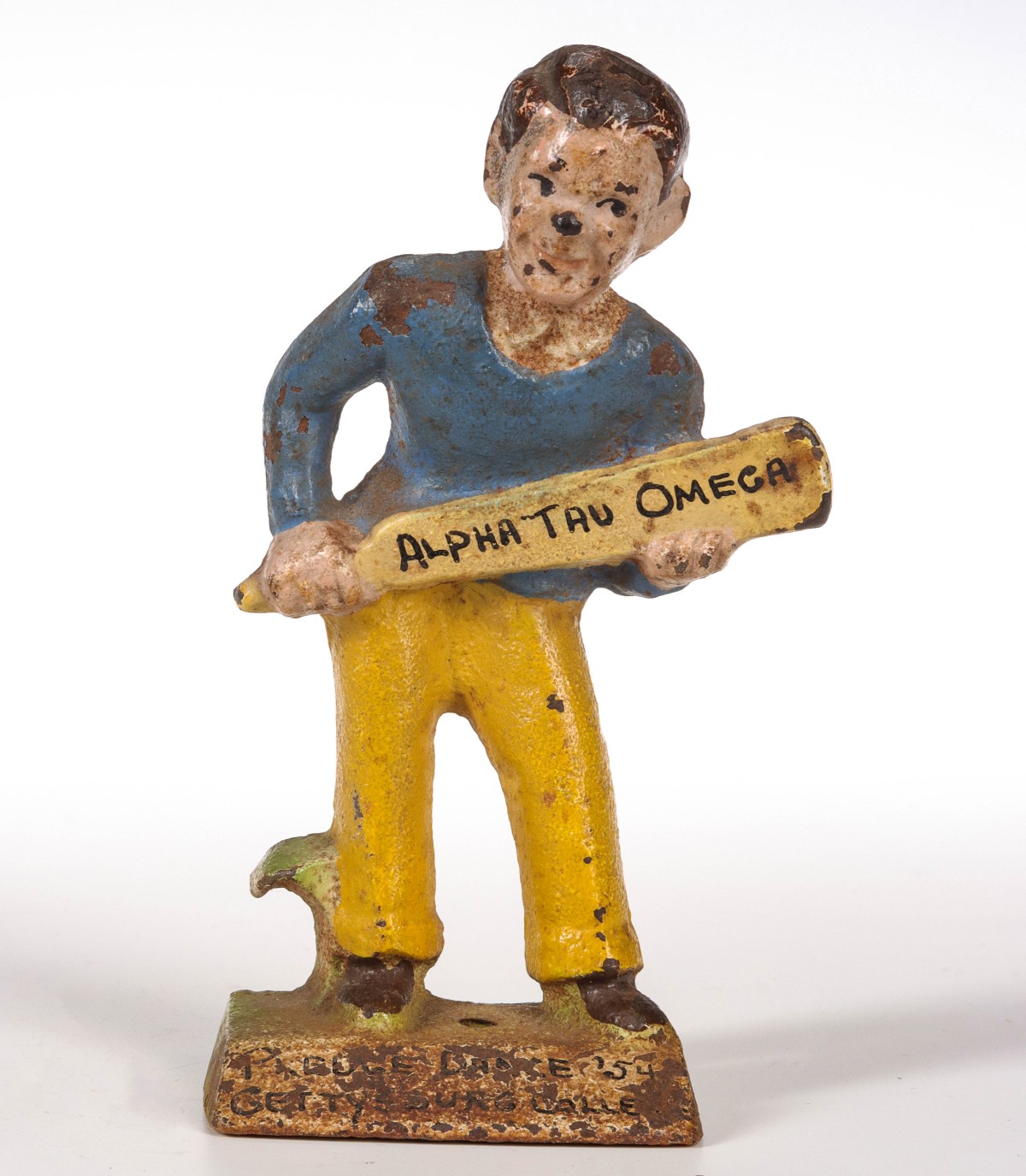 ALPHA TAU OMEGA VINTAGE FIGURAL IRON BOTTLE OPENER