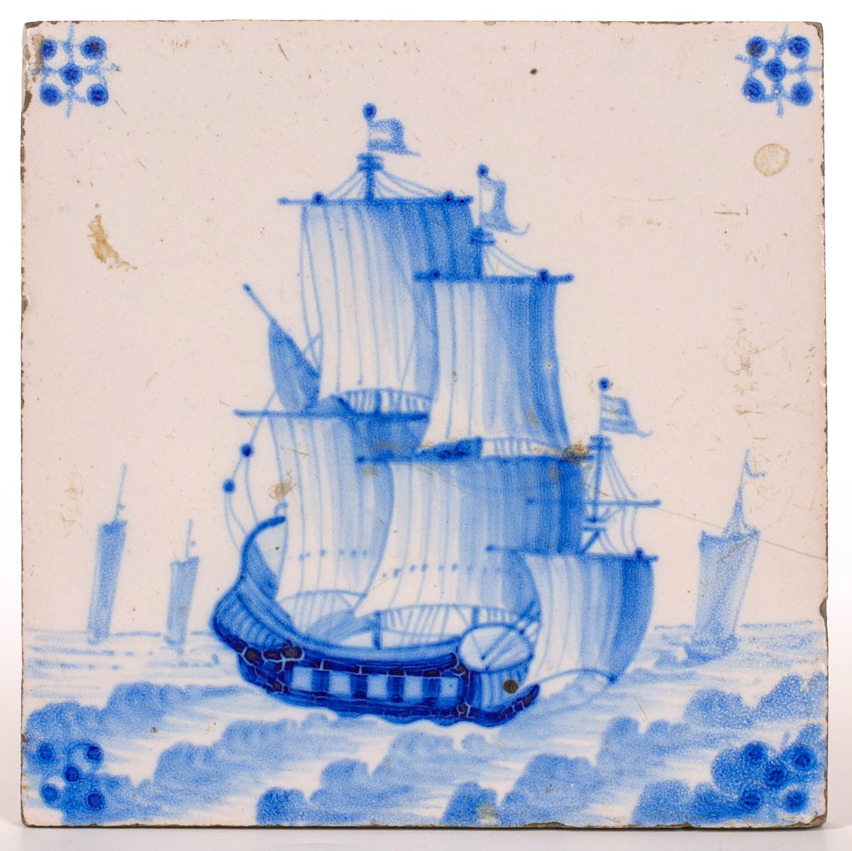 ANTIQUE DELFT ART POTTERY TILE