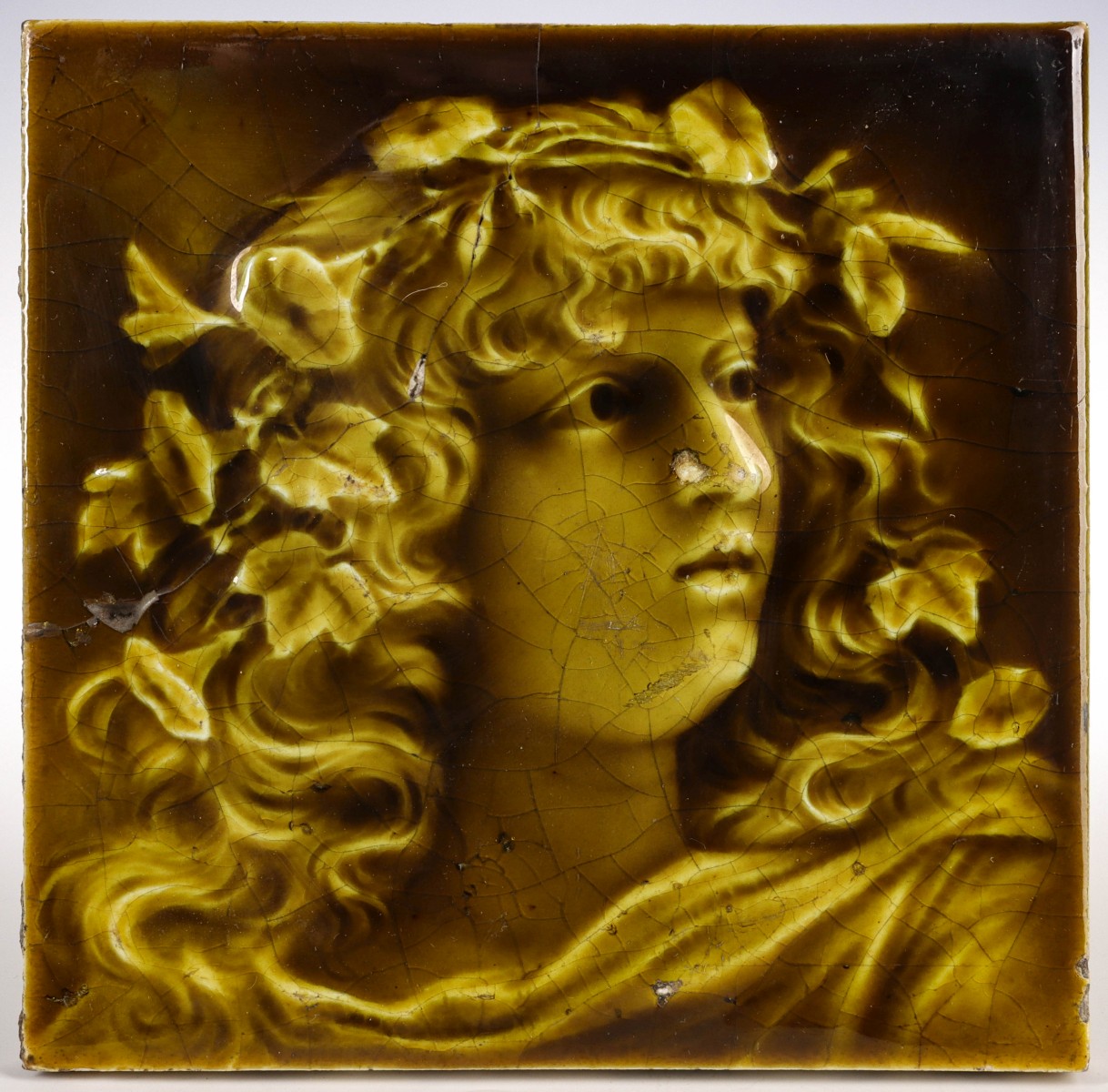 A TRENT VICTORIAN ART POTTERY TILE