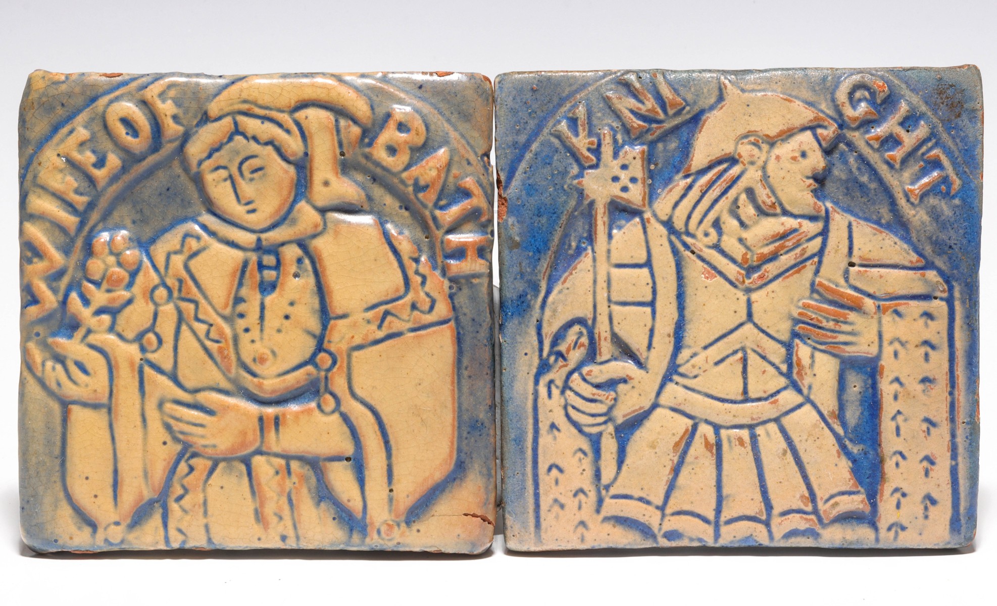 A PAIR OF MORAVIAN ART POTTERY TILES