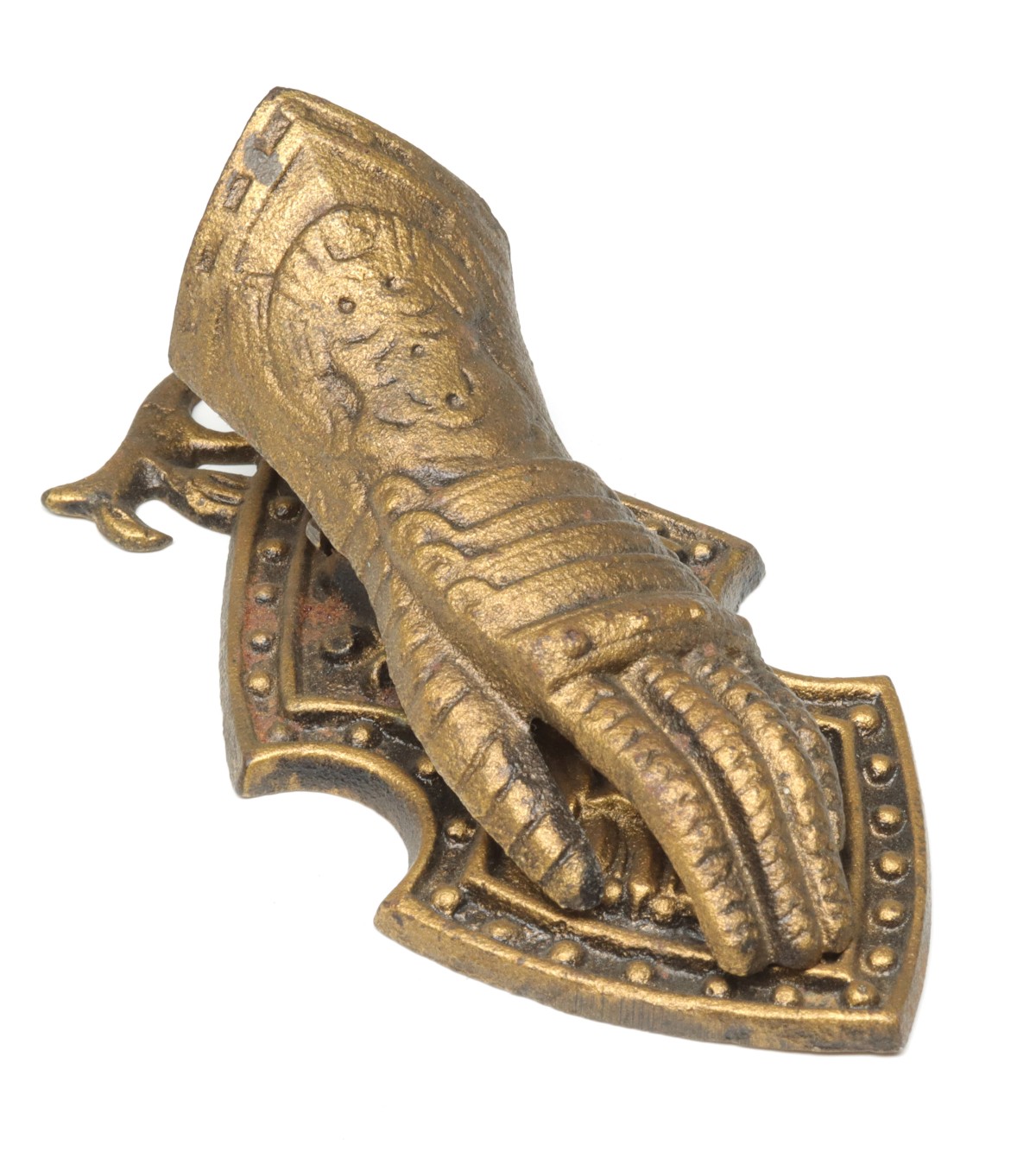 A HERALDIC KNIGHT'S GAUNTLET FIGURAL LETTER CLIP